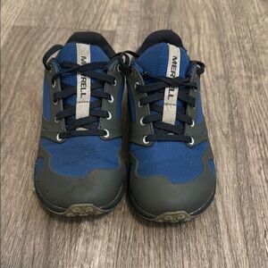 Merrell Blue and Gray Sneakers with Breathable Mesh and Cushioned Collar